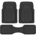 Floor Mats for Cars, Deep Dish All-Weather Mats, Waterproof Trim-To Fit Automotive Floor Mats Universal , Black, Full Set