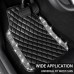 Bling Leather Car Floor Mats Full Set, Sparkly Diamond Car Mats Universal Fit Most Automotive, Waterproof Anti-Slip, 5 pcs Set