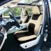 Full Set Light and Breezy Car Interior Covers-Front and Rear Split Bench Beige Seat Covers,Universal