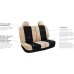 Full Set Light and Breezy Car Interior Covers-Front and Rear Split Bench Beige Seat Covers,Universal