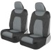 Car Seat Covers for Front Seats, Gray – Two-Tone Waterproof Cars, Neoprene Cover Set, Interior Auto Truck Van SUV