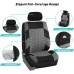 Car Seat Covers Full Set Gray- Universal Fit, Automotive Low Back Front Seat Covers, Airbag Compatible, Split Bench Rear Seat