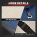 Front Leather Car Seat Covers,Breathable and Waterproof Faux Leather Automotive Seat Covers,Universal Anti-Slip, Navy Blue