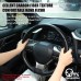 3pcs Car Carbon Fiber Anti-Skid Steering Wheel Cover,Segmented, Universal 99% Car Wheel Cover Protector(Black)