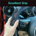 Steering Wheel Cover Great Grip with 3D Honeycomb Anti-Slip Design, Universal 14.5-15 Inch (Wine Red)