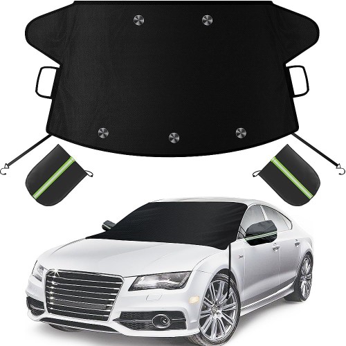 Car Windshield Cover for Ice and Snow, Windshield Snow Cover, Performance Brake Kits with Side Mirrors Cover