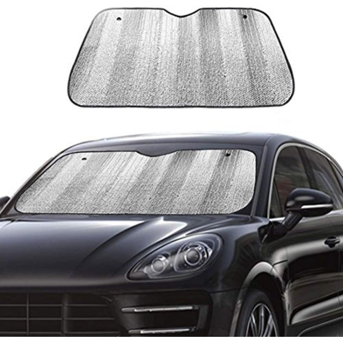 Car Windshield Sunshade UV Ray Reflector Auto Window Sun Shade Visor Shield Cover, Keeps Vehicle Cool- Sliver (55" x 27.5")