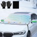 60"X47" Car Windshield Ice and Snow Cover, Magnetic Frost and Waterproof Cover for Vehicle Windshield Exterior