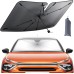 Car Windshield Sunshade Umbrella - Foldable 5 Layers UV Block Coating, 52"x31" Front Window Heat Insulation Protection